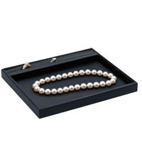 Black Leatherette Deluxe Jewelry Presentation Tray