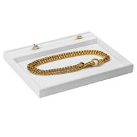 White Leatherette Deluxe Jewelry Presentation Tray 